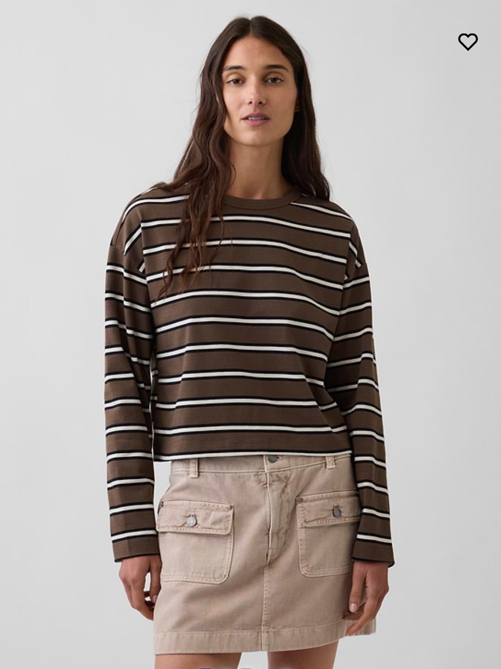 nwt gap knit oversized crop tee shirt